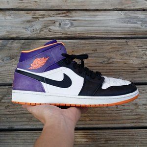 Men 2013 Nike Air Jordan 1 Mid Phoenix Suns Basketball Shoes Sneakers